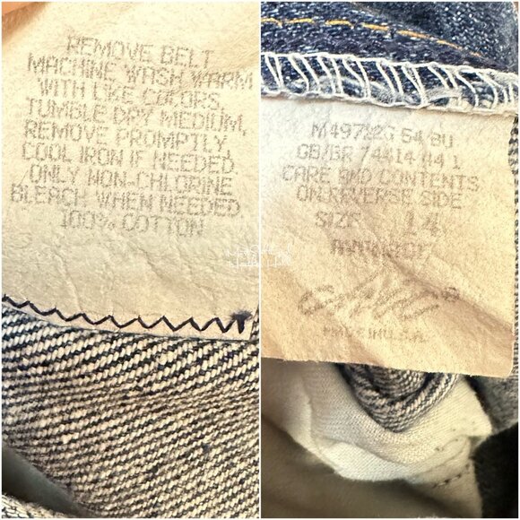 Chic Vintage 1980's Ultra High-Rise Pleated Relaxed Fit USA Made Jeans Size 26 - Picture 6 of 6